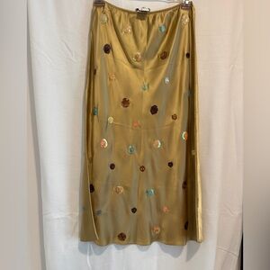 Vintage Gerard Darel Elegant Gold sequenced Embellished Skirt- Made in France